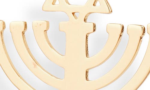 Leith Menorah Earrings In Gold