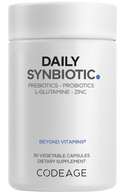 Daily Synbiotic, Prebiotics Probiotics, L-Glutamine, Zinc L-Carnosine