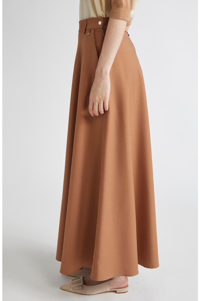 Fluid Maxi Skirt, Alternate, color, CAMMELLO