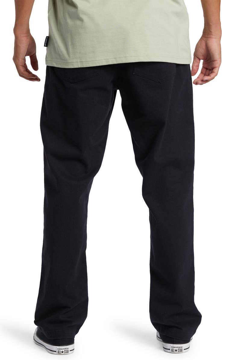 Quiksilver DNA Beach Cotton Twill Pants, Alternate, color, True Black