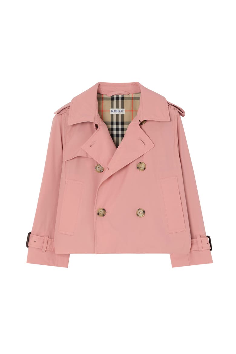 Stretch Nylon Trench Jacket, Main, color, Sweetpea pink