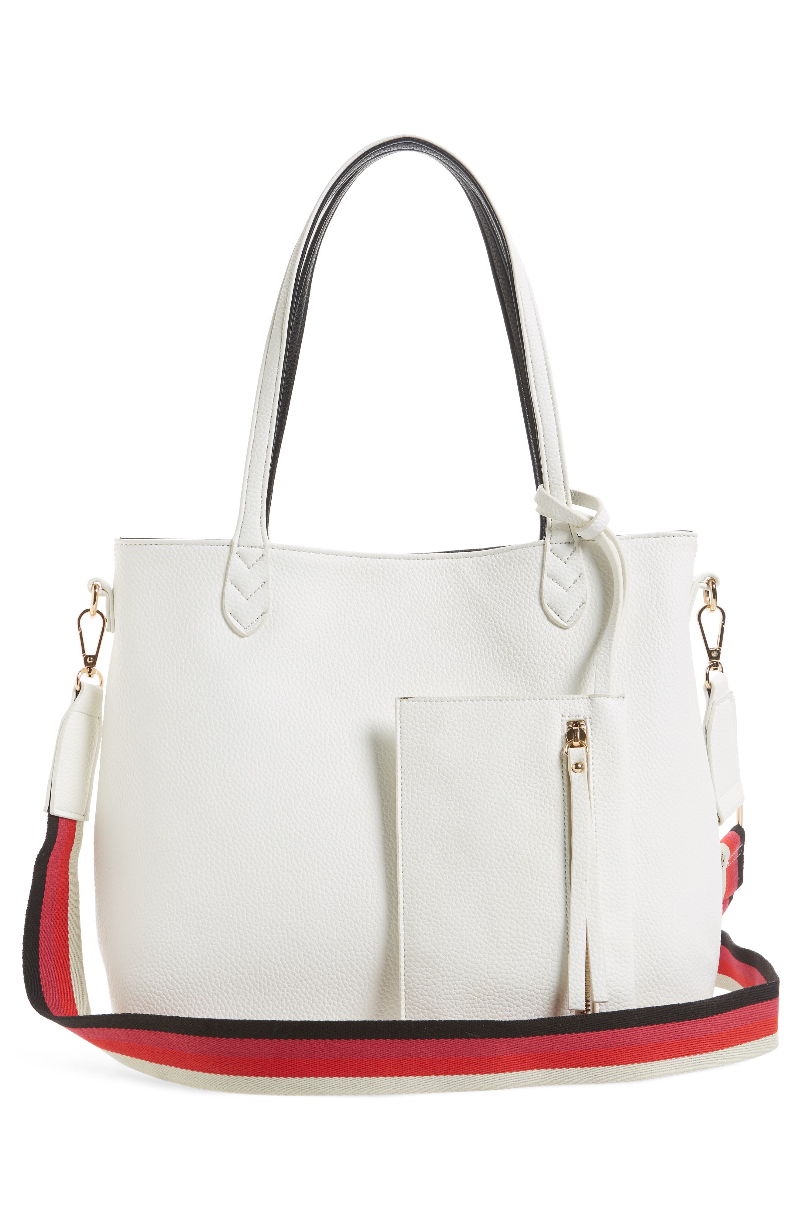 Mali + Lili Melissa Reversible Vegan Leather Tote, Alternate, color, 