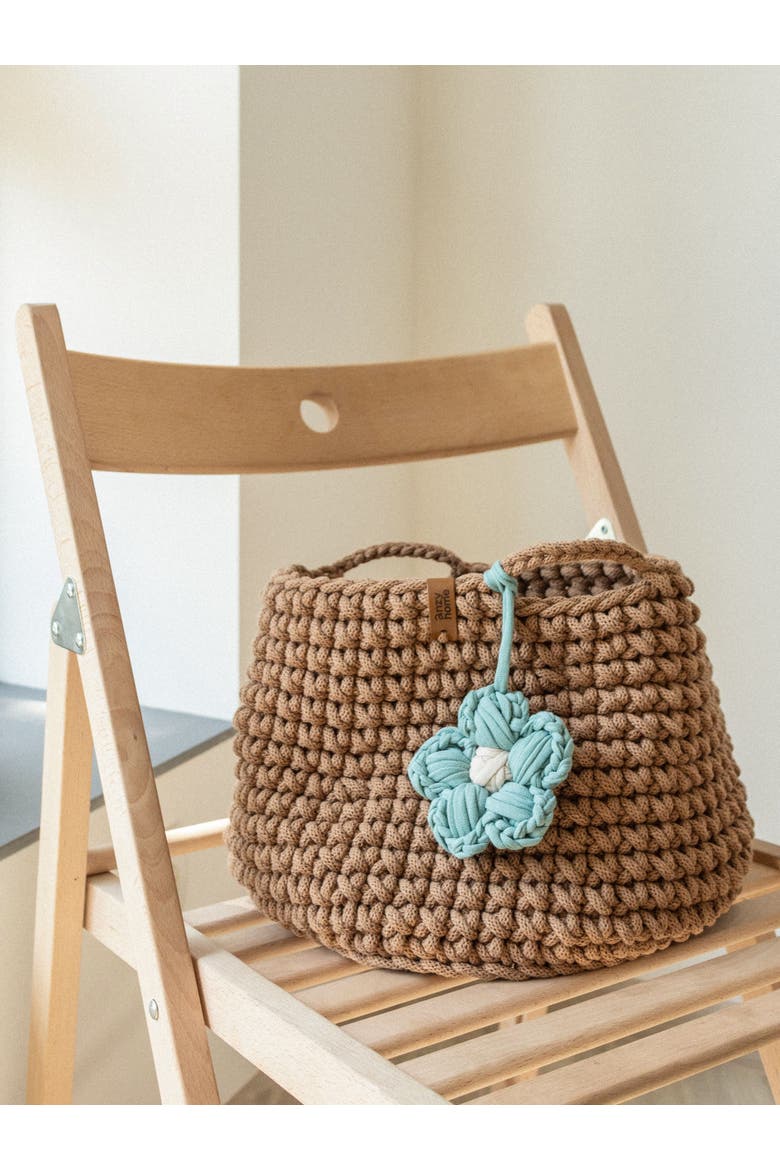 Toy Nursery Storage Basket Basic Recycled, Alternate, color, Caramel