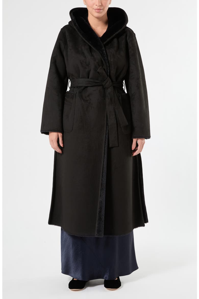 Cosetta Faux Fur Hooded Coat, Main, color, MIDNIGHT BLUE