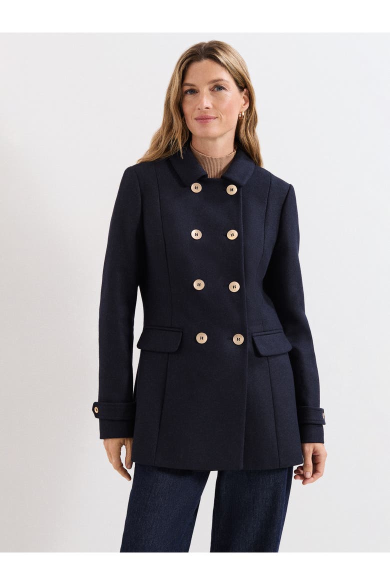 Aurelie Wool Peacoat, Main, color, Navy