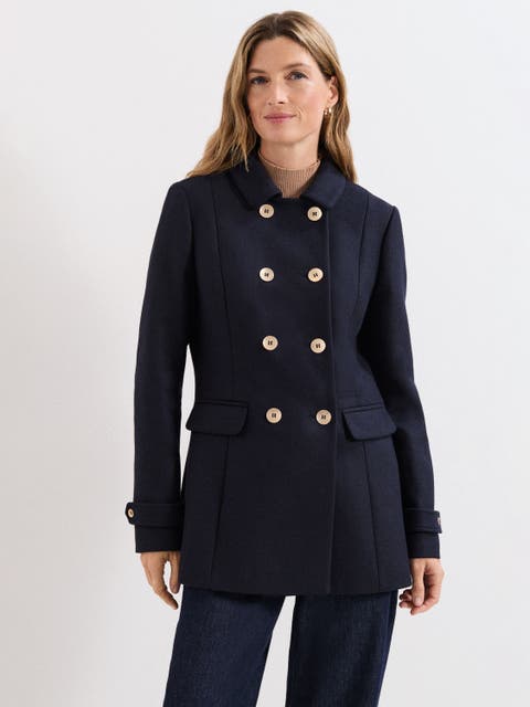 Aurelie Wool Peacoat