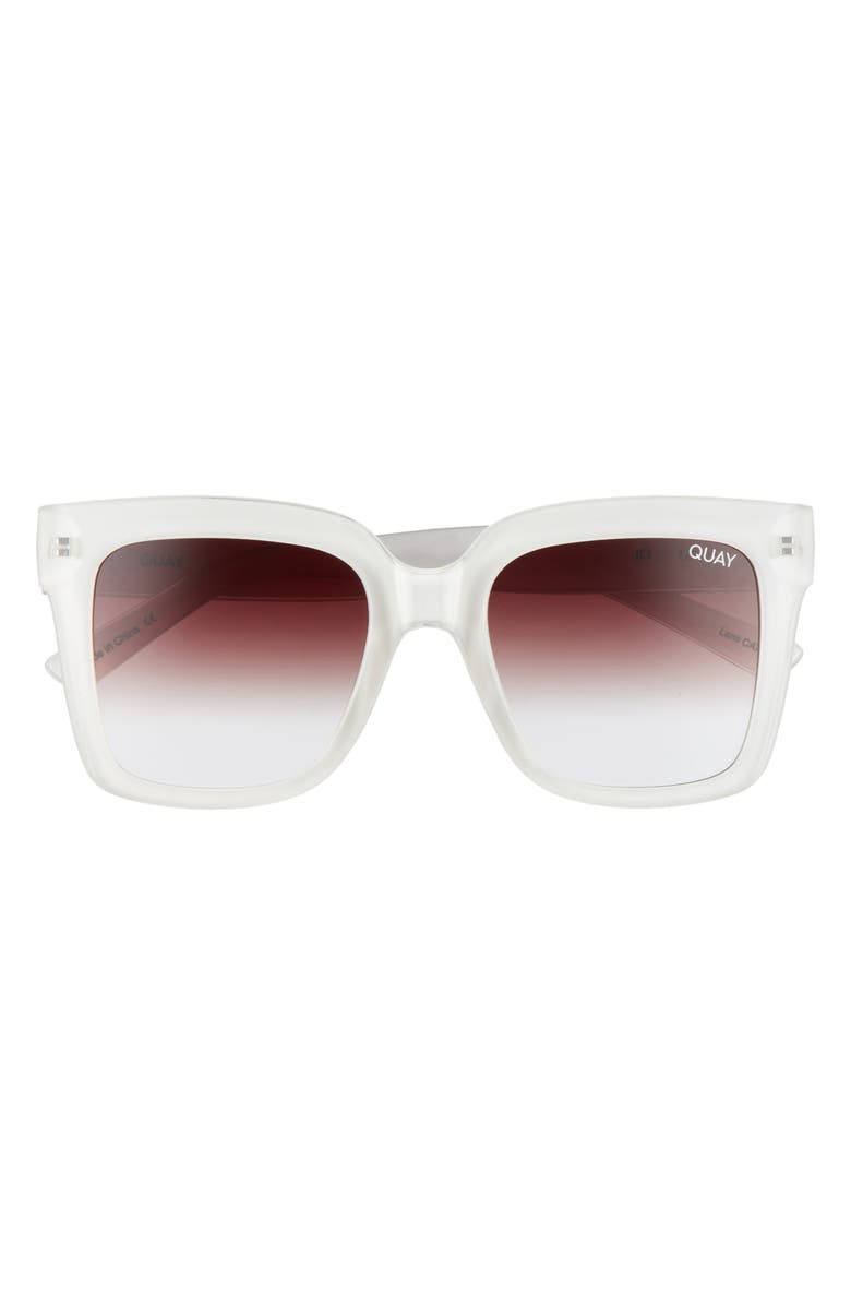 QUAY Icy 52mm Gradient Square Sunglasses, Main, color,