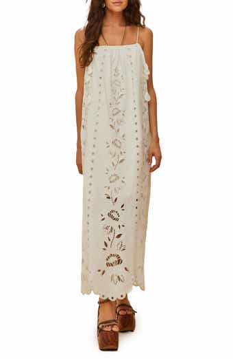 FARM Rio Richelieu Embroidered Maxi Sundress