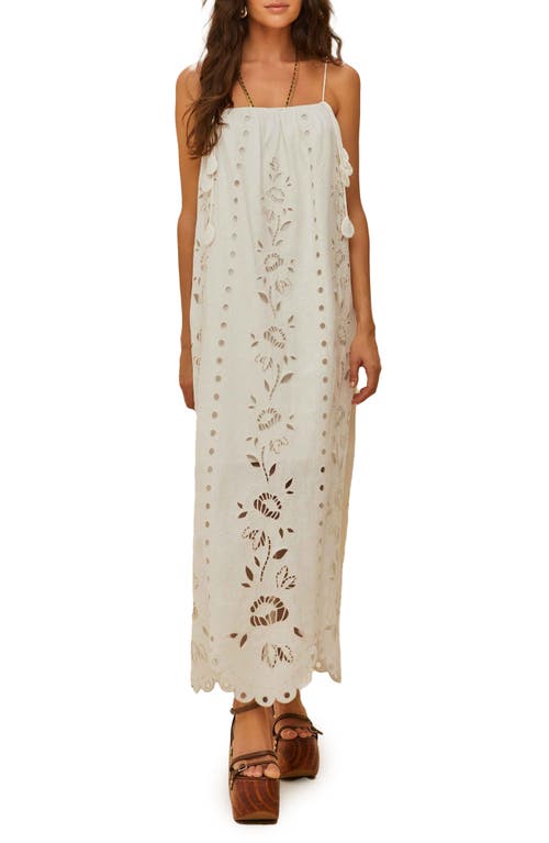 Farm Rio Richelieu Embroidered Maxi Sundress
