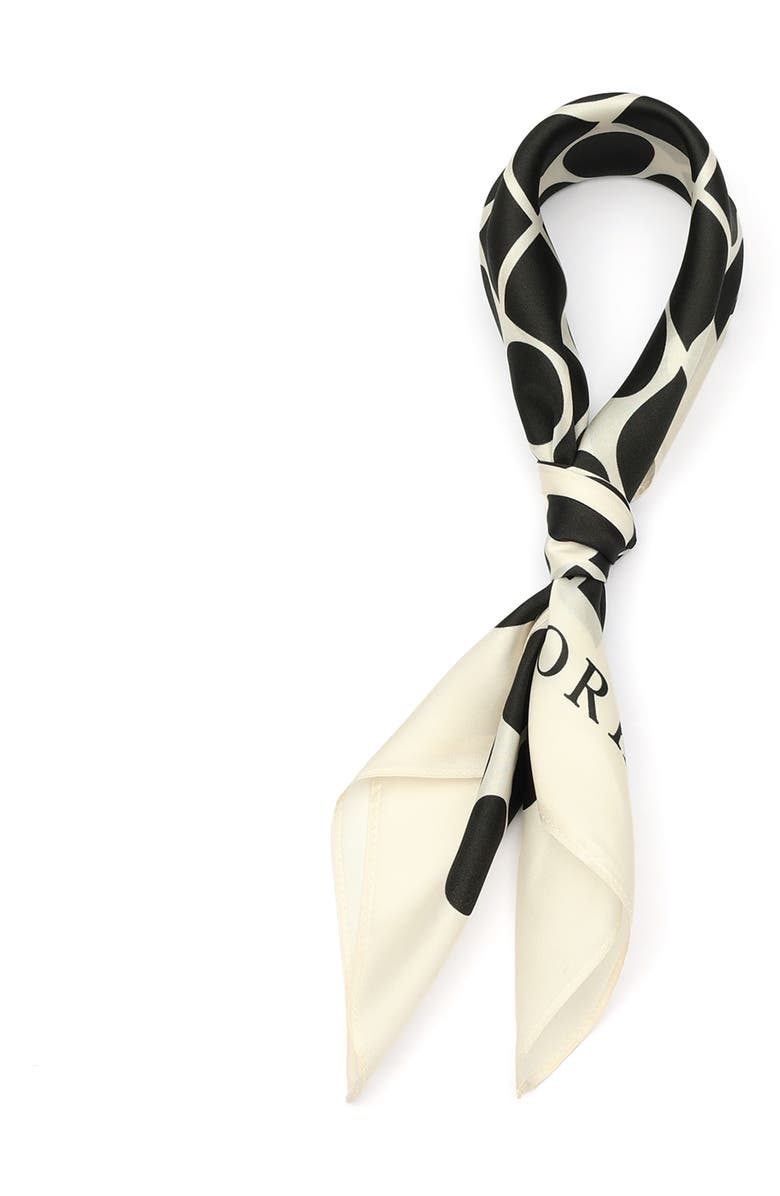 Kate Spade New York noel silk bandana scarf, Alternate, color, 