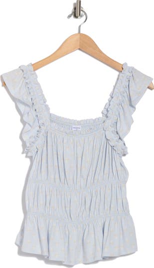 Smocked Cotton Tank Top