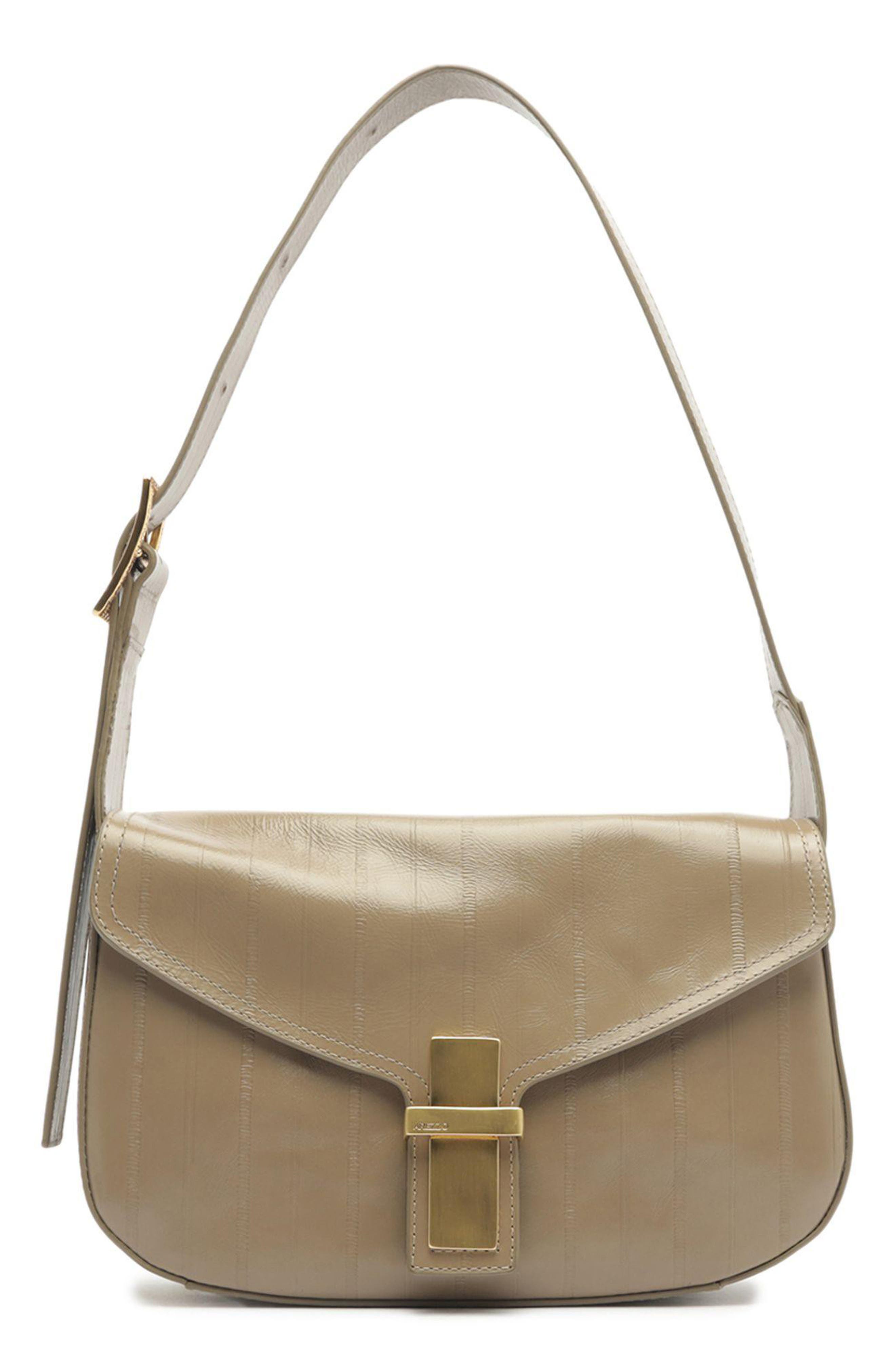 Blair Small Leather Shoulder Bag, Main, color, TOPO GREY