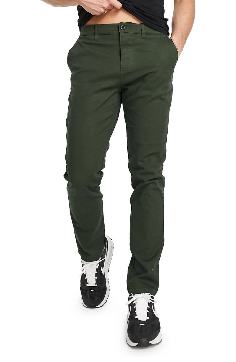 ASOS DESIGN Slim Fit Chinos, Main, color, 