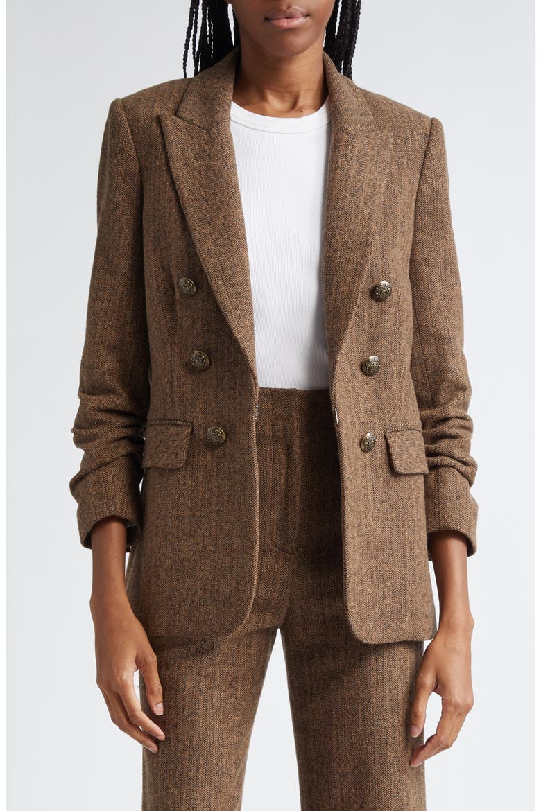 Beacon Herringbone Dickey Jacket, Main, color, CAMEL/BLACK