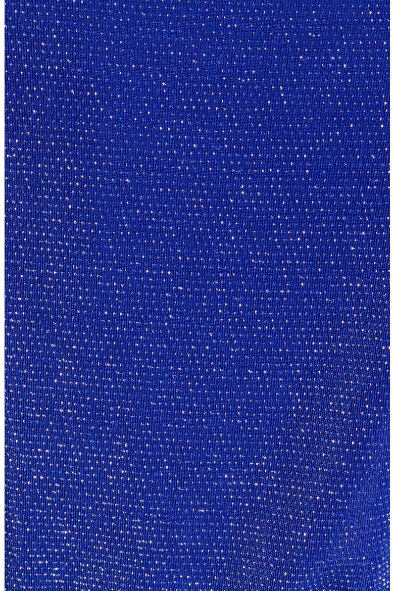 Metallic Long Sleeve Knit Romper, Alternate, color, COBALT