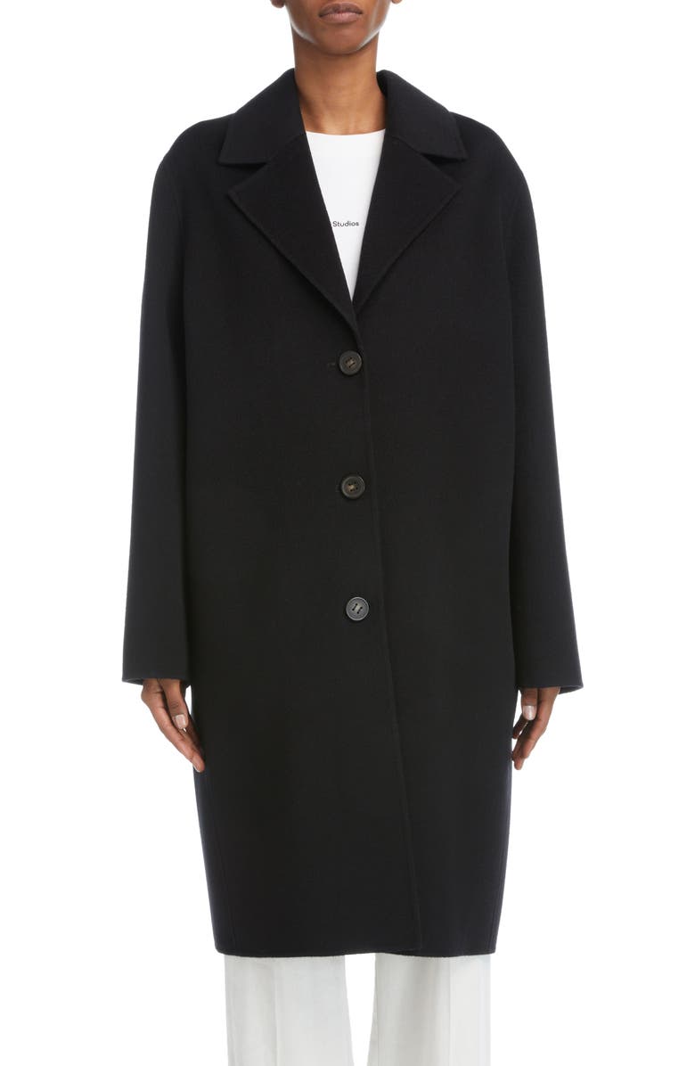 Acne Studios Avalon Double Face Wool Coat, Main, color, Black