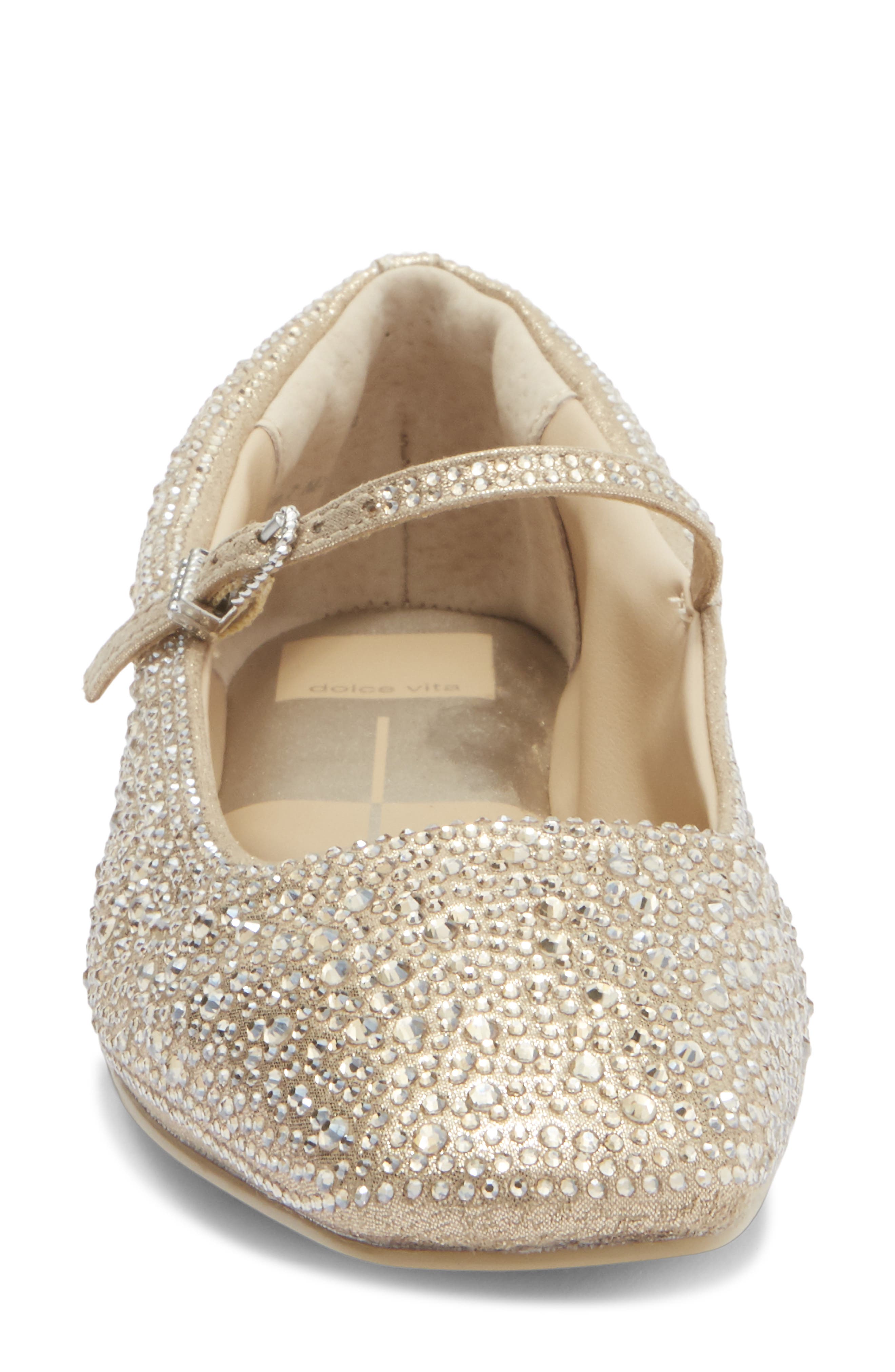 Dolce Vita Reyes Mary Jane Flat, Alternate, color, Light Gold Crystal
