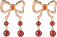 Rachel Roy Bow Drop Earrings
