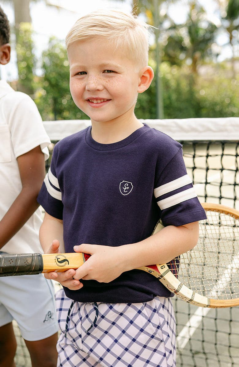 Little Paper Kids Lucas Tee, Alternate, color, Navy / Off White