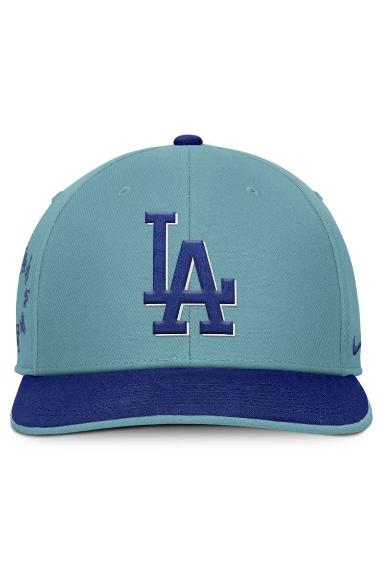 Nike Men's Nike Turquoise Los Angeles Dodgers Father's Day Pro Performance Snapback Hat, Alternate, color, Turquoise