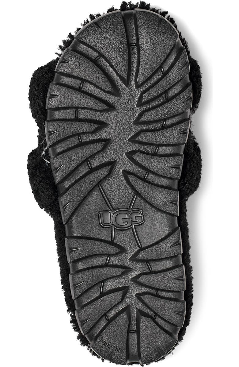 UGG<sup>®</sup> Cozetta Braid Genuine Shearling & Faux Shearling Slide Sandal, Alternate, color,
