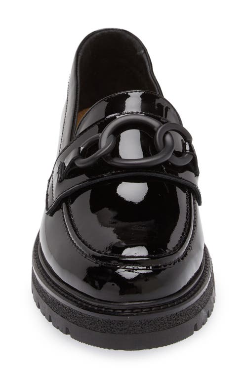 Naot Fremont Platform Loafer In Black Patent Leather