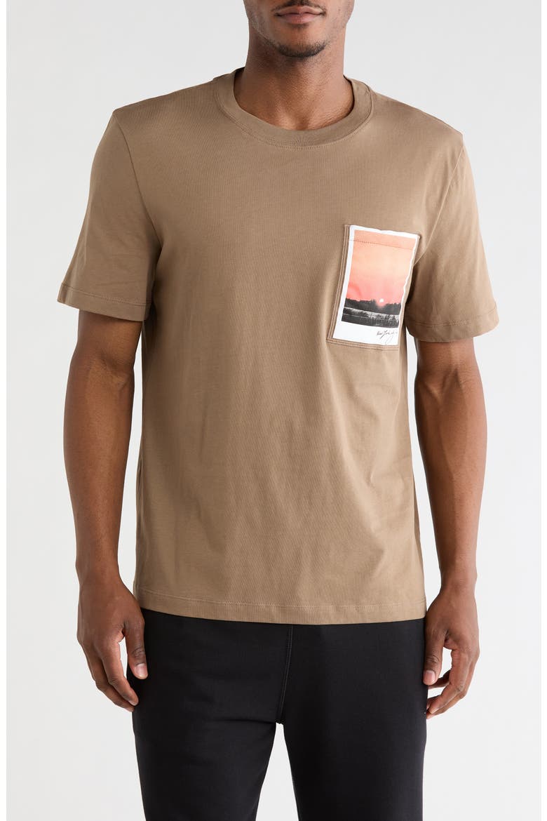 Postcard Sunset T-Shirt, Main, color, BROWNSTONE