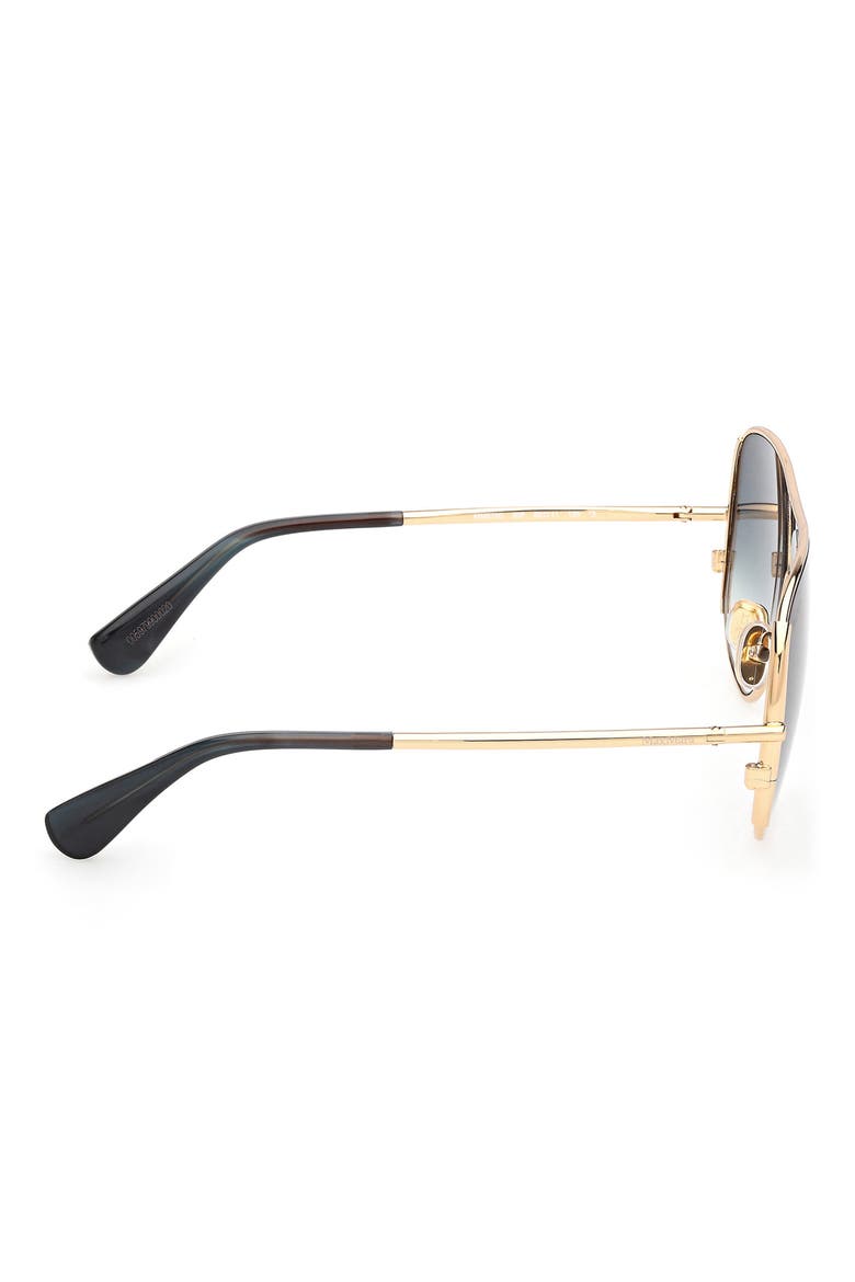 60mm Pilot Sunglasses, Alternate, color, GOLD STRIPED PETROL / PETROL