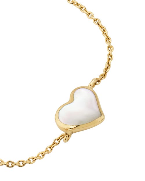 Jan Leslie Heart Bracelet Set In Sterling Silver With 18k Gold Overlay In White