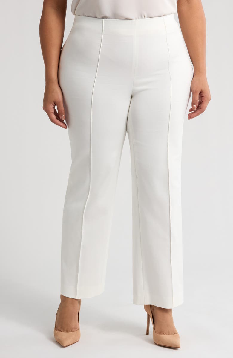 Anne Klein Pintuck High Waist Crop Trousers, Main, color, 