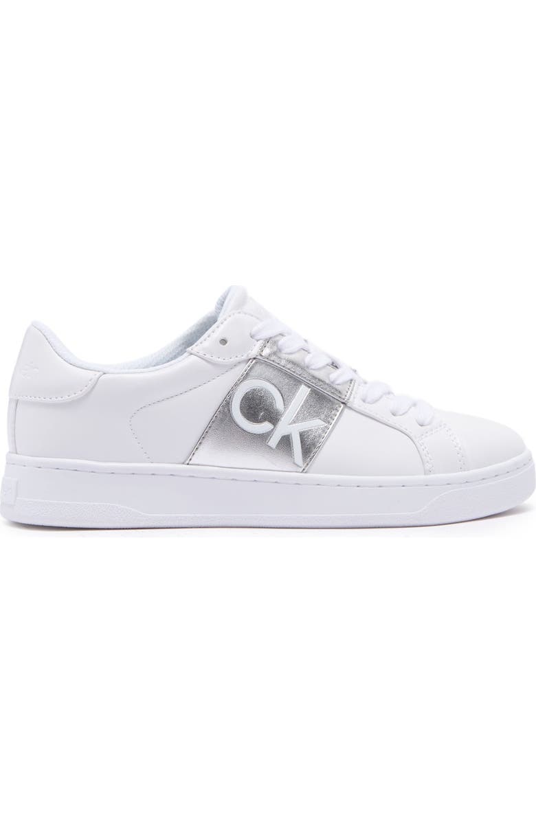 Calvin Klein Lace Up Logo Sneaker, Alternate, color,