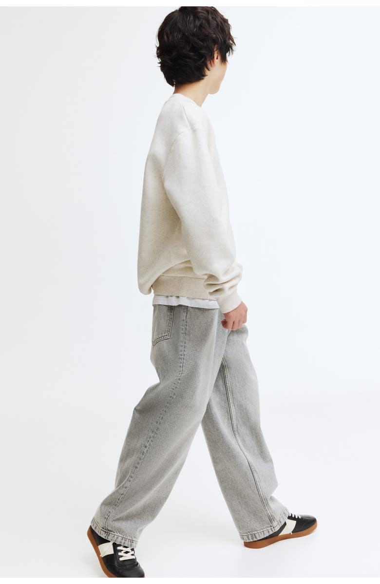 H&M Baggy Fit Jeans, Alternate, color, Light Denim Gray
