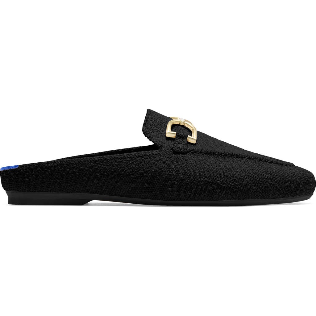 Rothys Rothy's Double Bit Bouclé Loafer Mule In Black Boucle