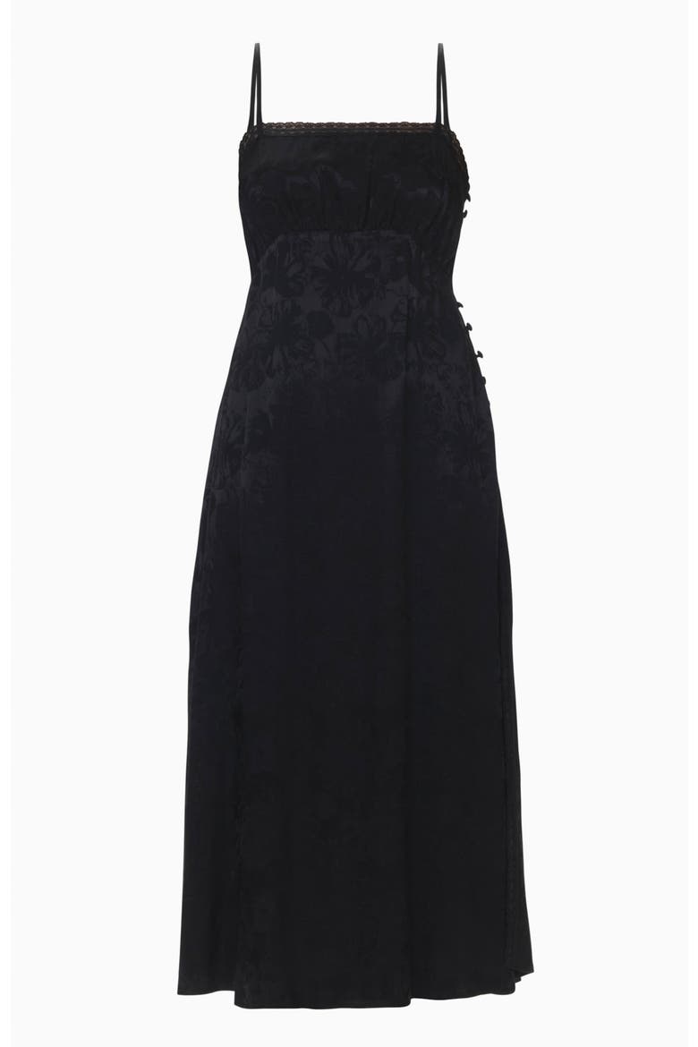 Neveah Jacquard Cami Dress, Alternate, color, Noir