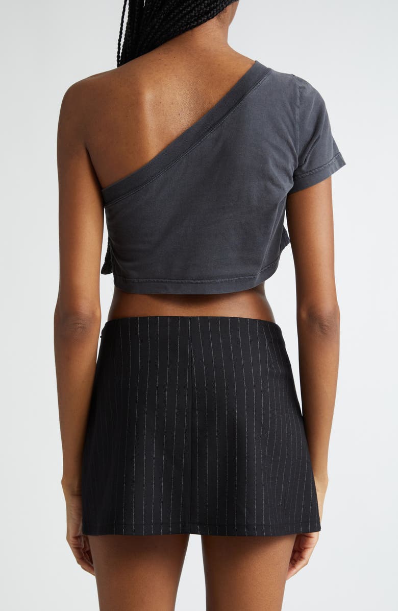 Courrèges Tuba Print Graphic One-Shoulder Crop Top, Alternate, color, 