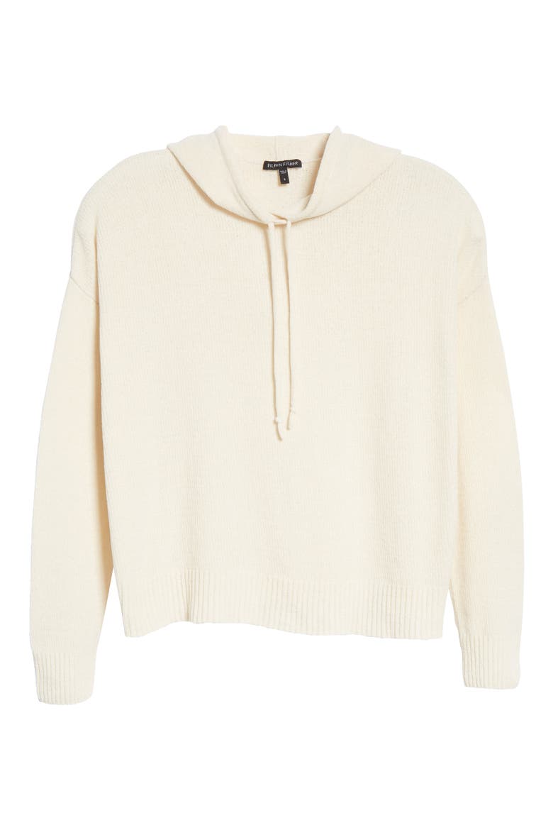 Organic Cotton Chenille Hoodie, Alternate, color, SOFT WHITE
