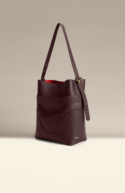 Oleada Official Marina Soft Bucket Bag In Brown