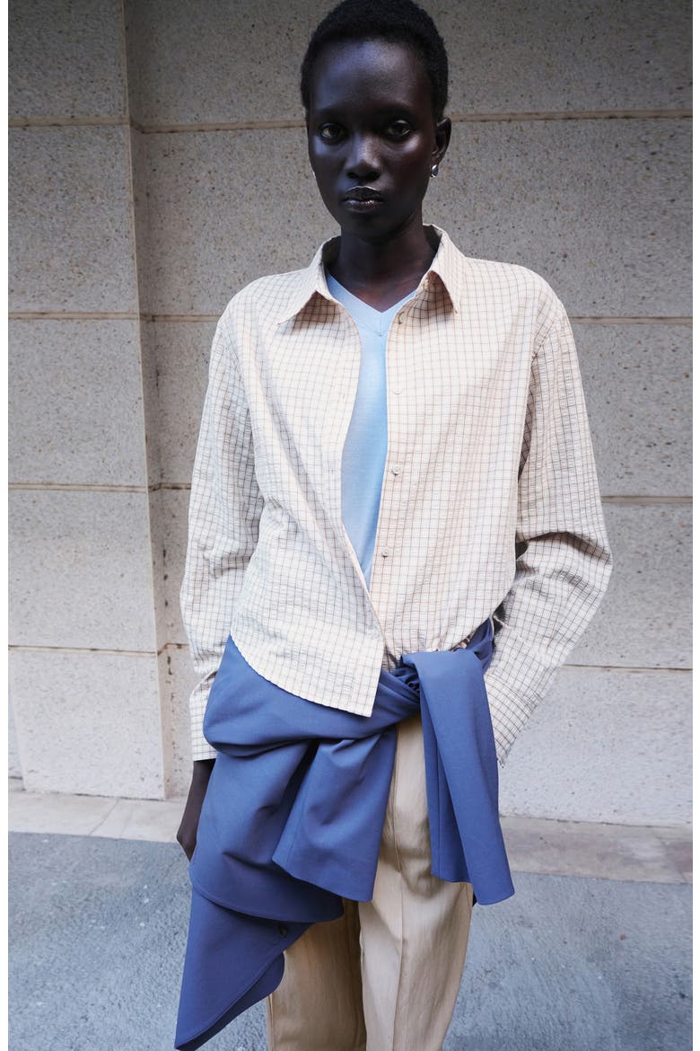 Checked Shirt, Alternate, color, BROWN