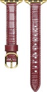 Posh Tech Carmen Skinny Croc Embossed Leather Apple Watch® Watchband