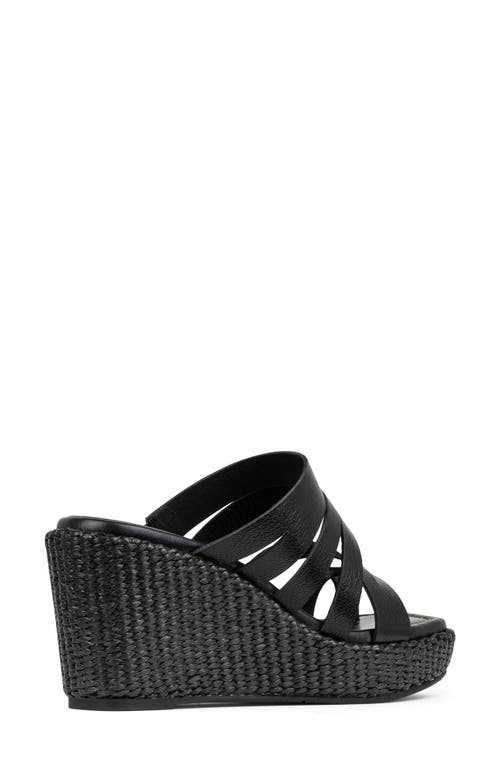 Donald Pliner Annamaria Platform Wedge Slide Sandal In Black