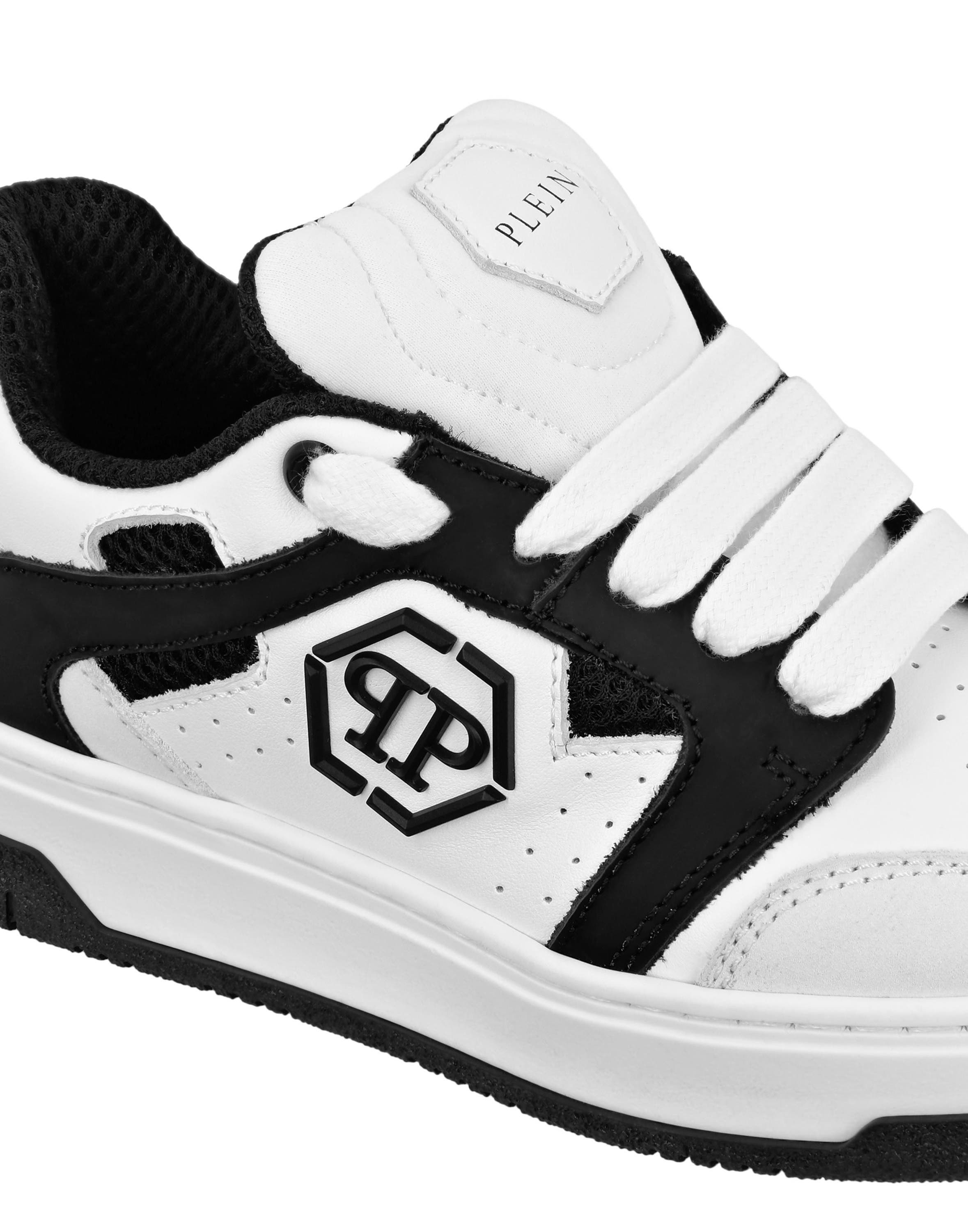 Lo-Top Sneakers Mix Materials Boy, Alternate, color, white/black