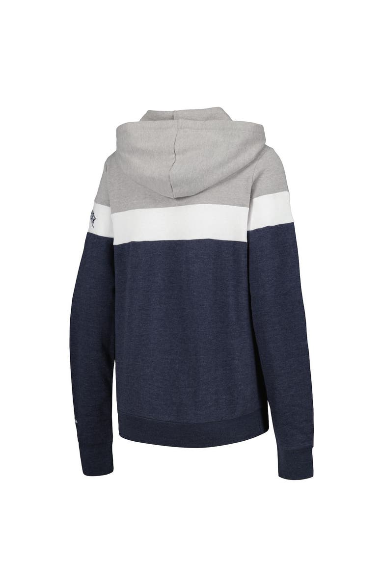 New Era Women's New Era Heather Navy New York Yankees Colorblock Full-Zip Hoodie Jacket, Alternate, color, 