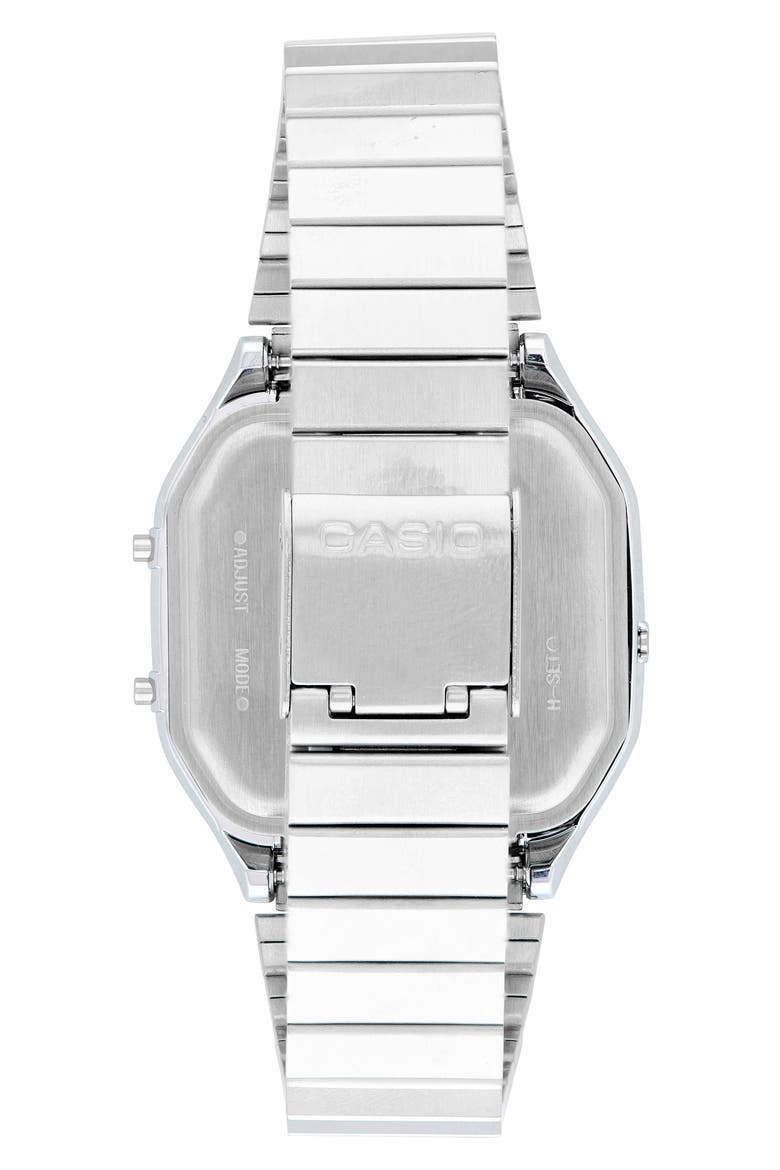 Vintage AQ240E Analog/Digital Bracelet Watch, 35.8mm × 40.9mm, Alternate, color, SILVER