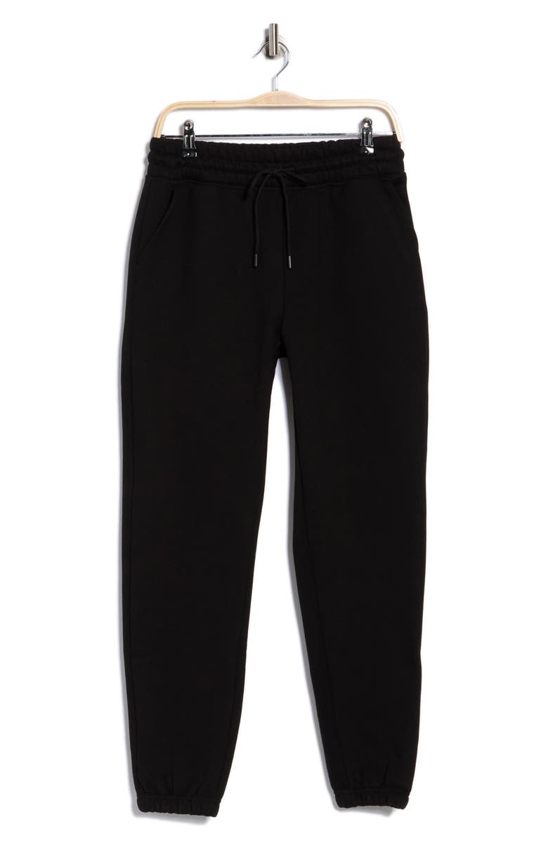 90 DEGREE BY REFLEX Varsity Vault Fleece Shorts, Alternate, color, Black
