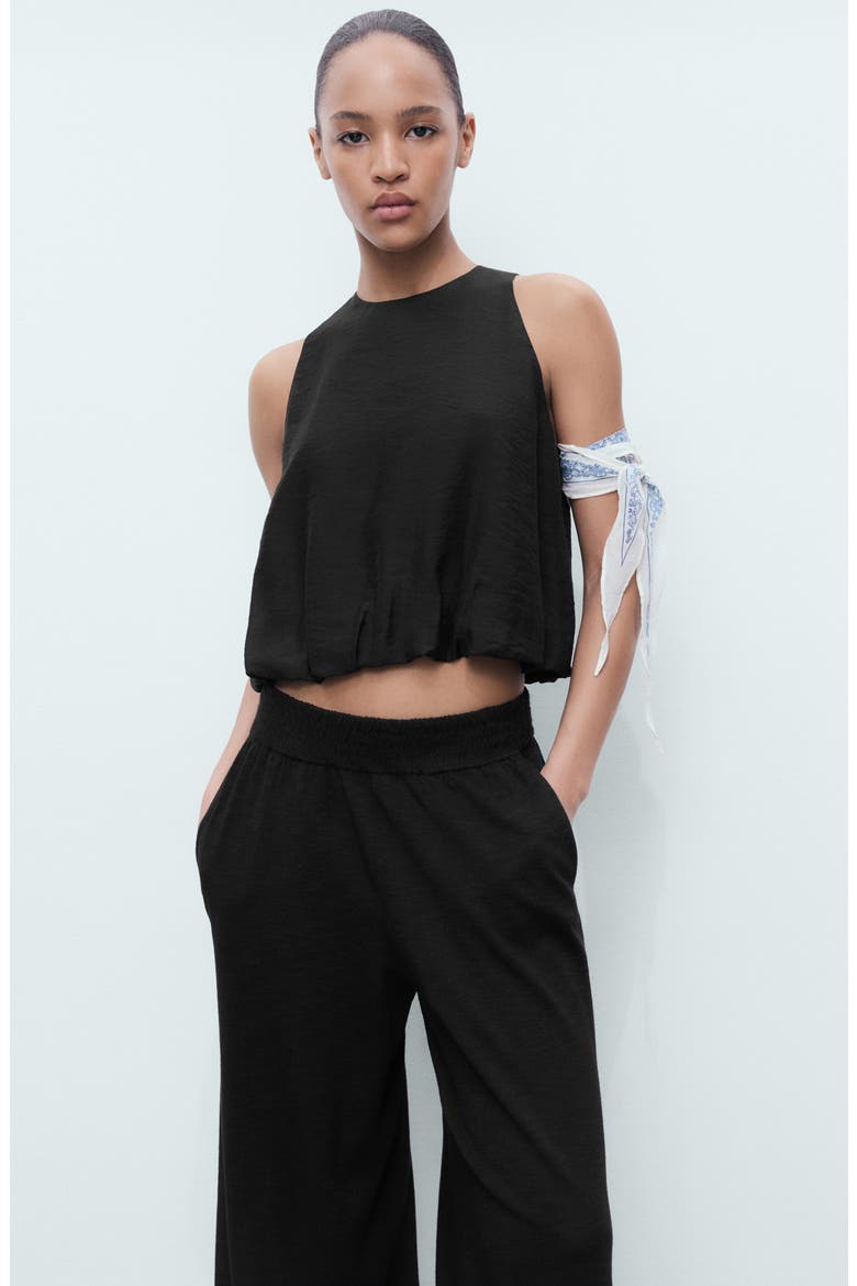 Fine Gauge Knit Pants, Alternate, color, BLACK