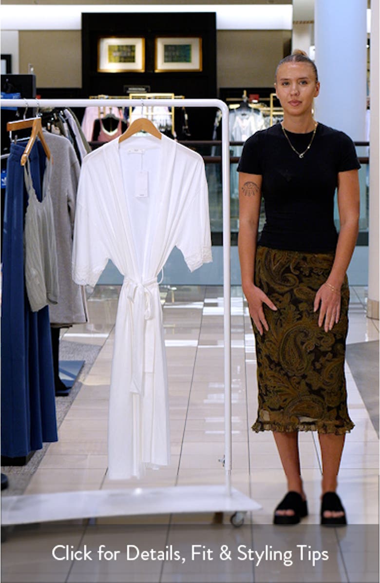 Lace Trim Cotton Robe, sales video thumbnail