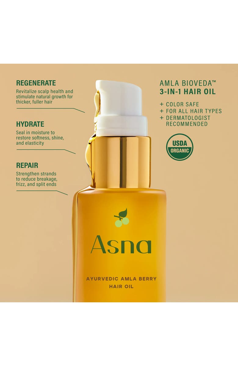 ASNA Amla BioVeda Beard Oil + 3-in-1 Hair Oil Growth & Hydration Set, Alternate, color, NO COLOR