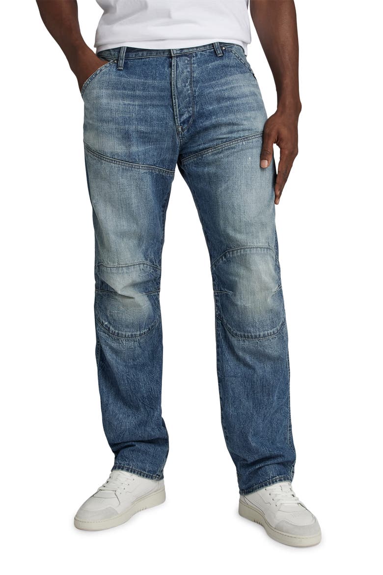 5620 3D Straight Leg Jeans, Main, color, ANTIQUE FADED PENIDA BLUE