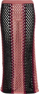 Diotima Stripe Spice Embellished Sweater Skirt