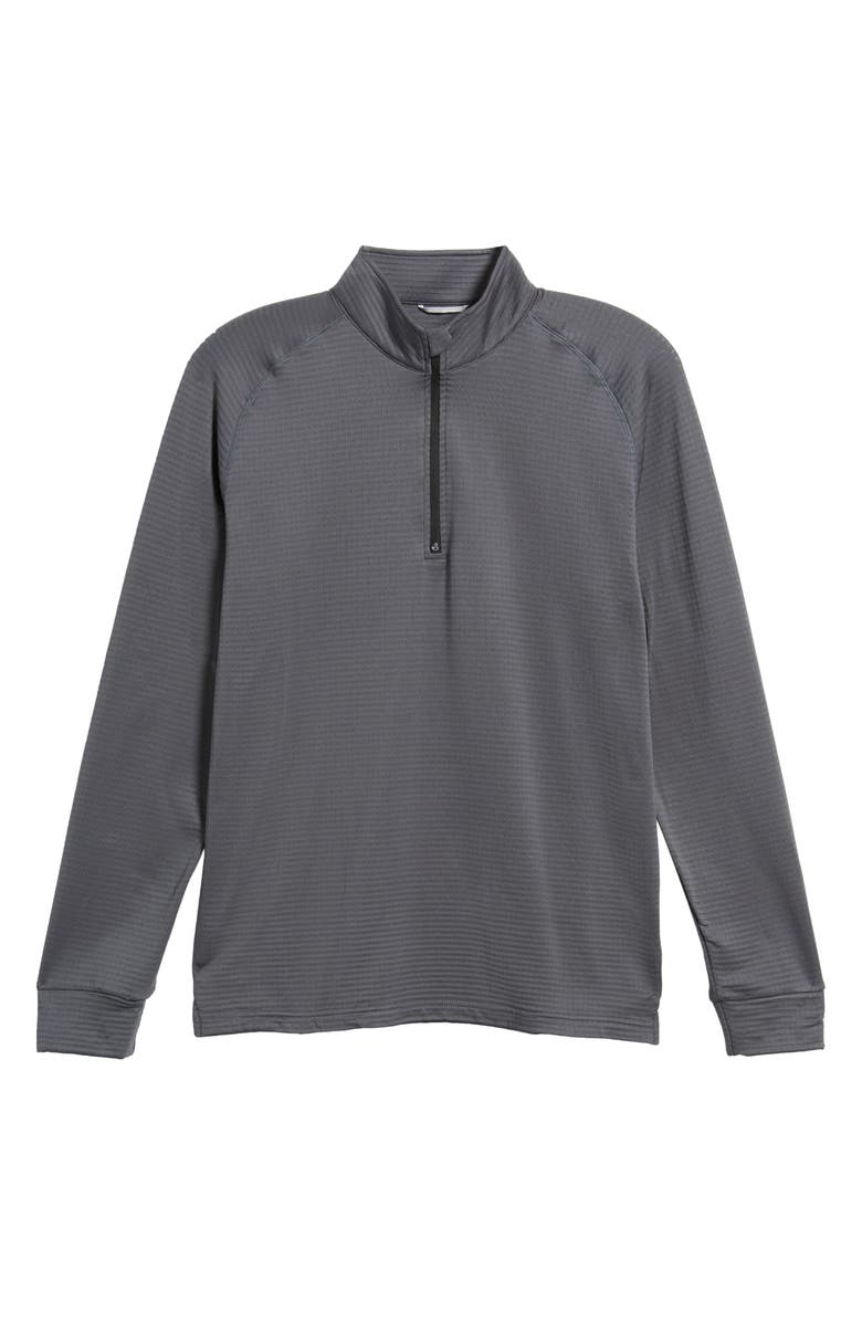 Swannies Lukas Quarter Zip Waffle Golf Pullover, Alternate, color, Charcoal